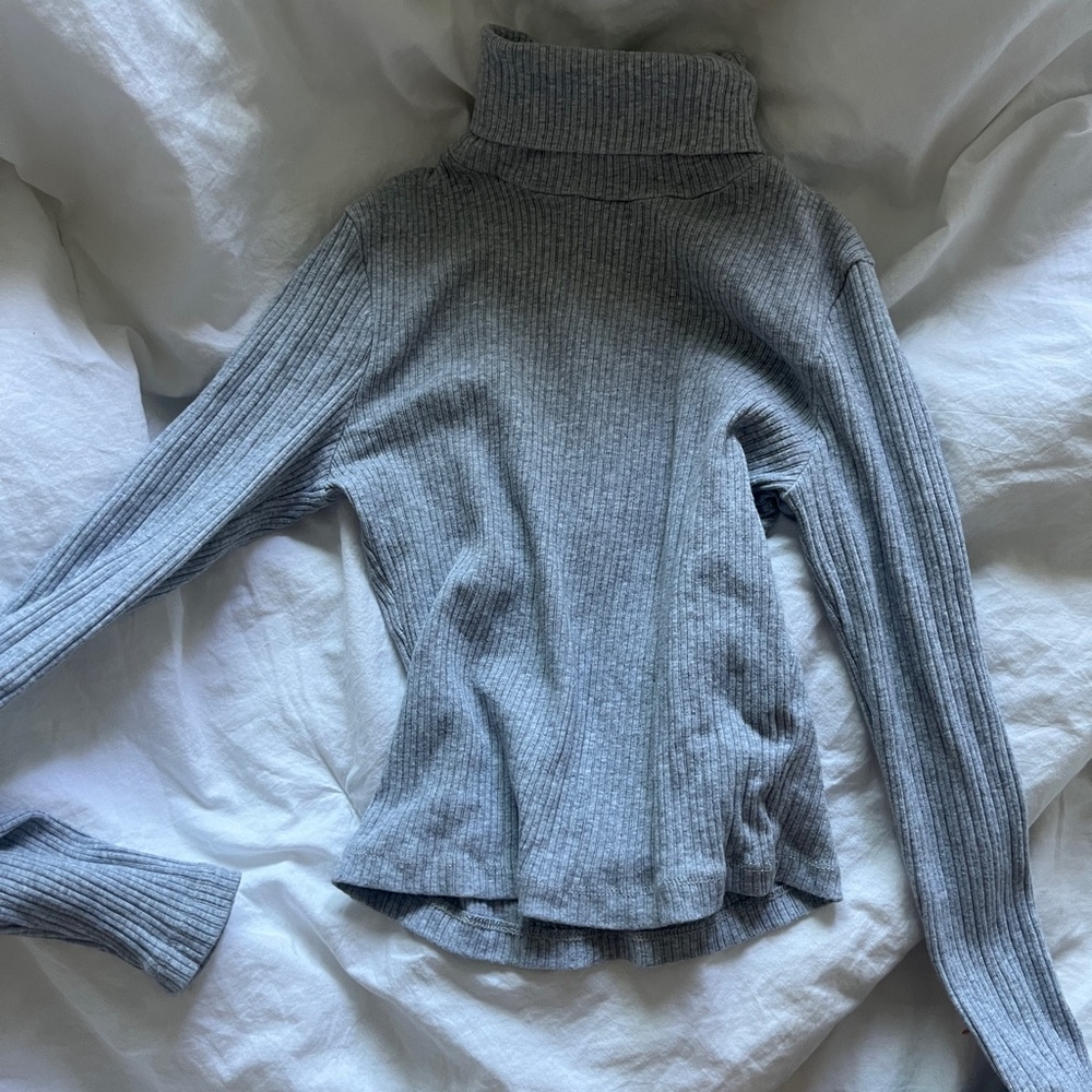 A nice grey turtle neck. Very soft fabric and great fitting!.